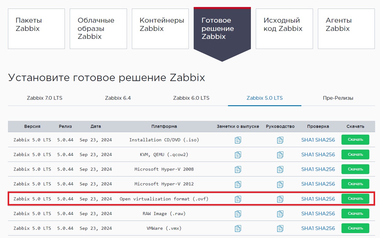 Installing a Zabbix 1