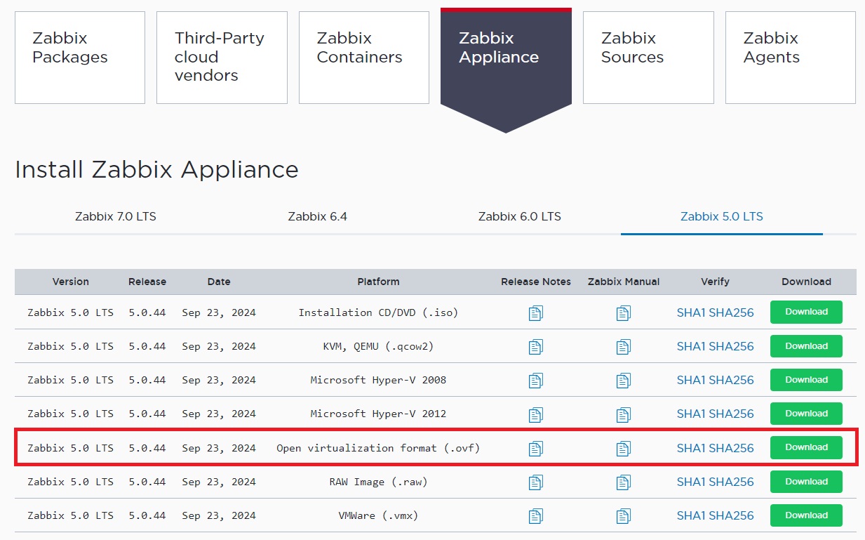 Installing a Zabbix 1