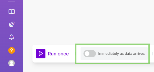 Image showing the toggling of the scenario switch